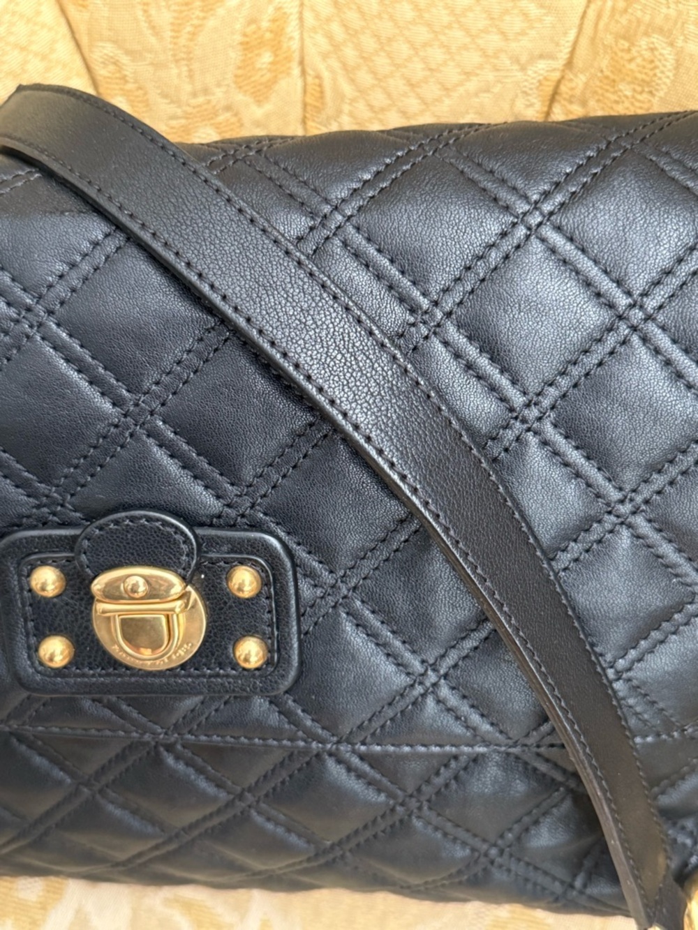 Marc Jacobs Stam Black Quilted Leather Chunky Chain Y2K Shoulder Bag - Picture 11 of 16